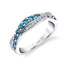 Twin Waves - 18K White Gold Alexandrite Ring