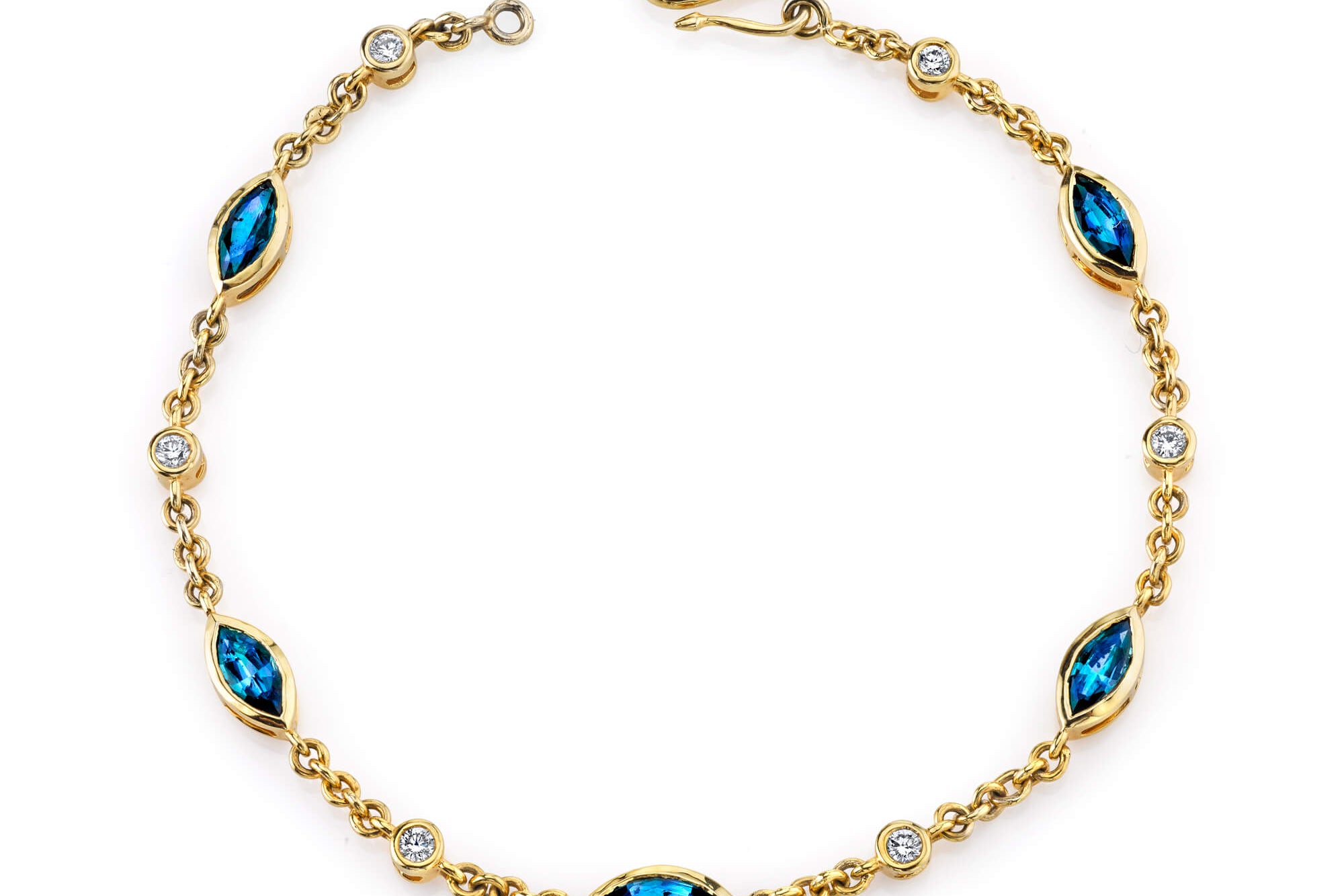 Bright Eyes - 14K Yellow Gold Alexandrite Bracelet