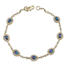 Love Embraced - 14K Yellow Gold Alexandrite Bracelet