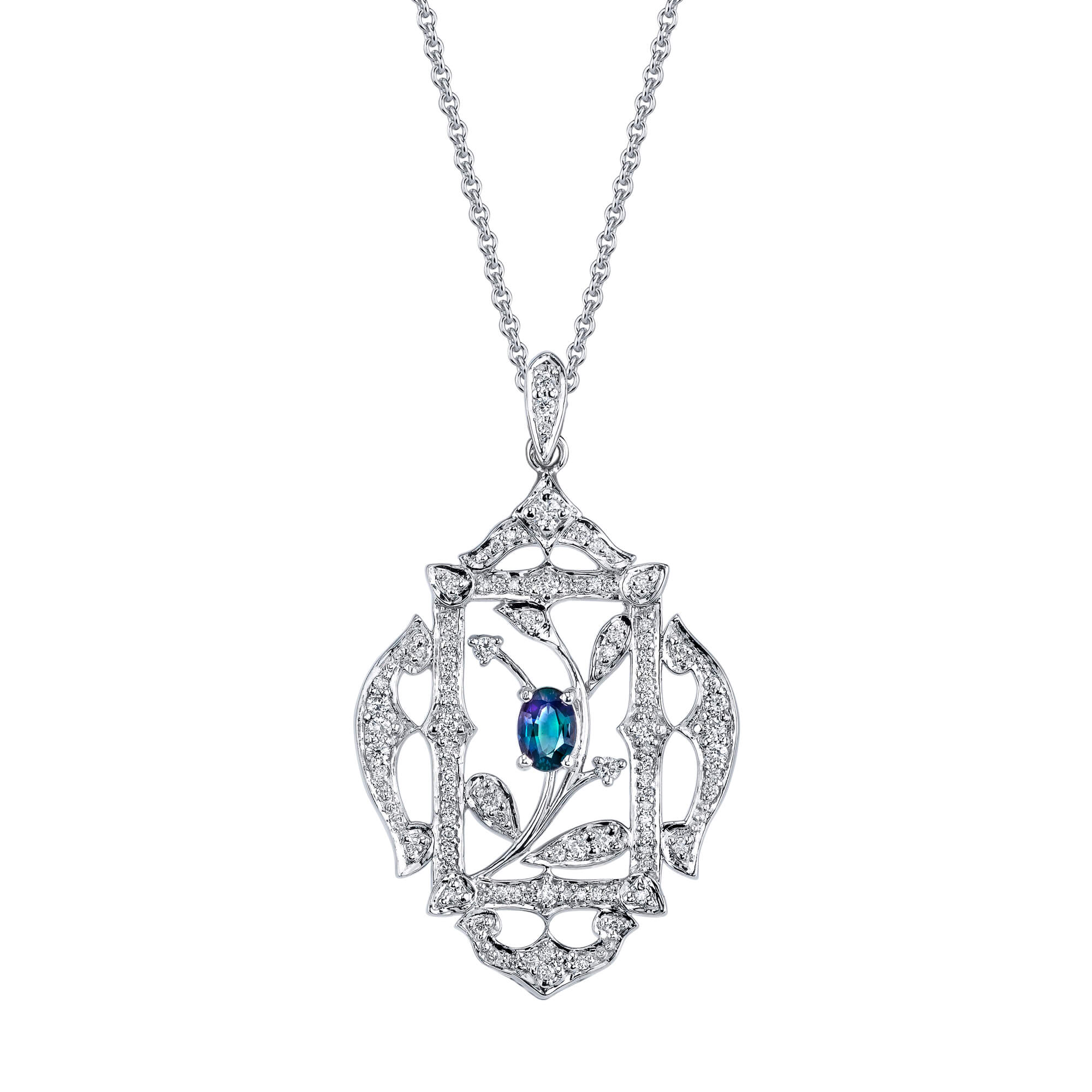 The Masterpiece - 14K White Gold Alexandrite Pendant