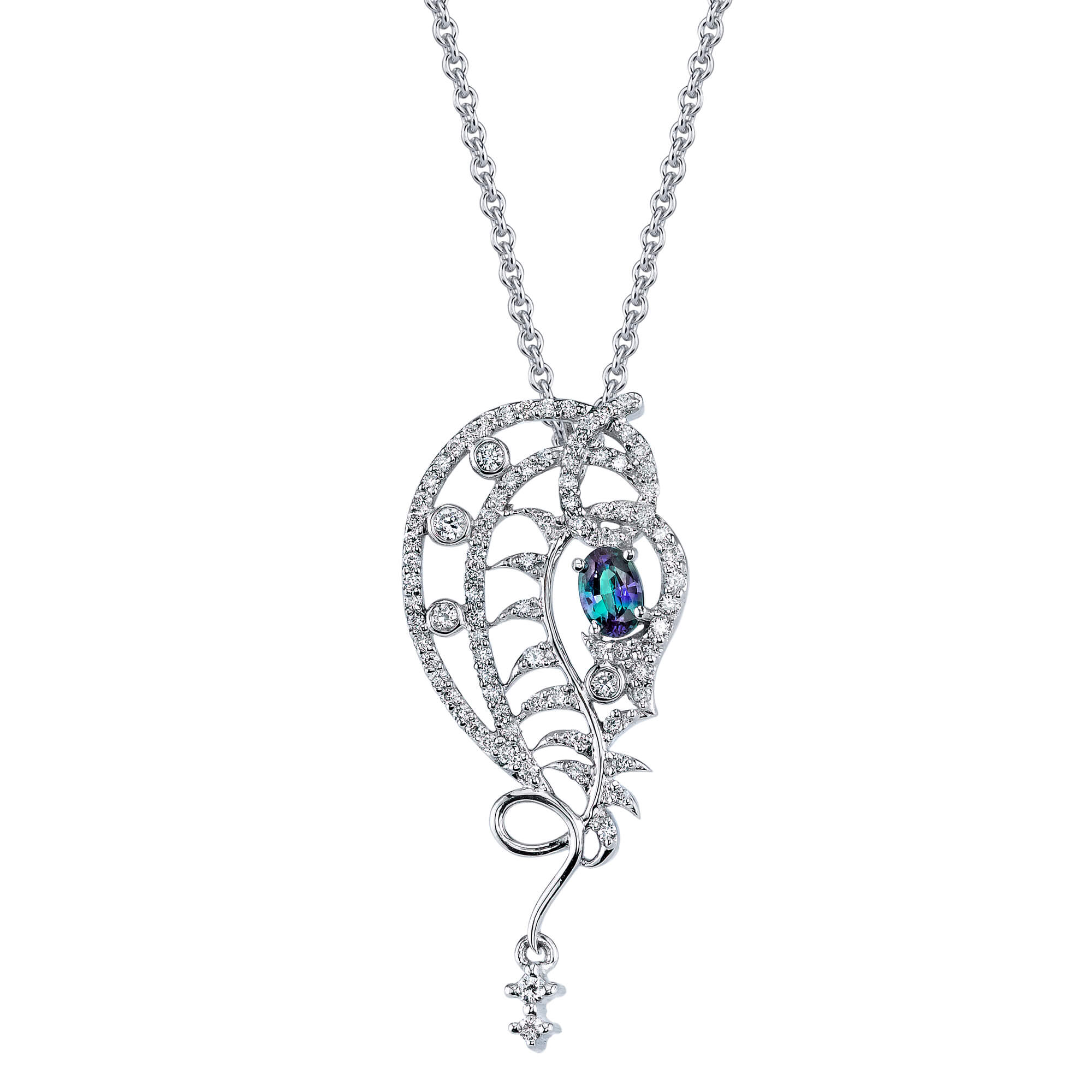 Chorus - 14K White Gold Alexandrite Pendant