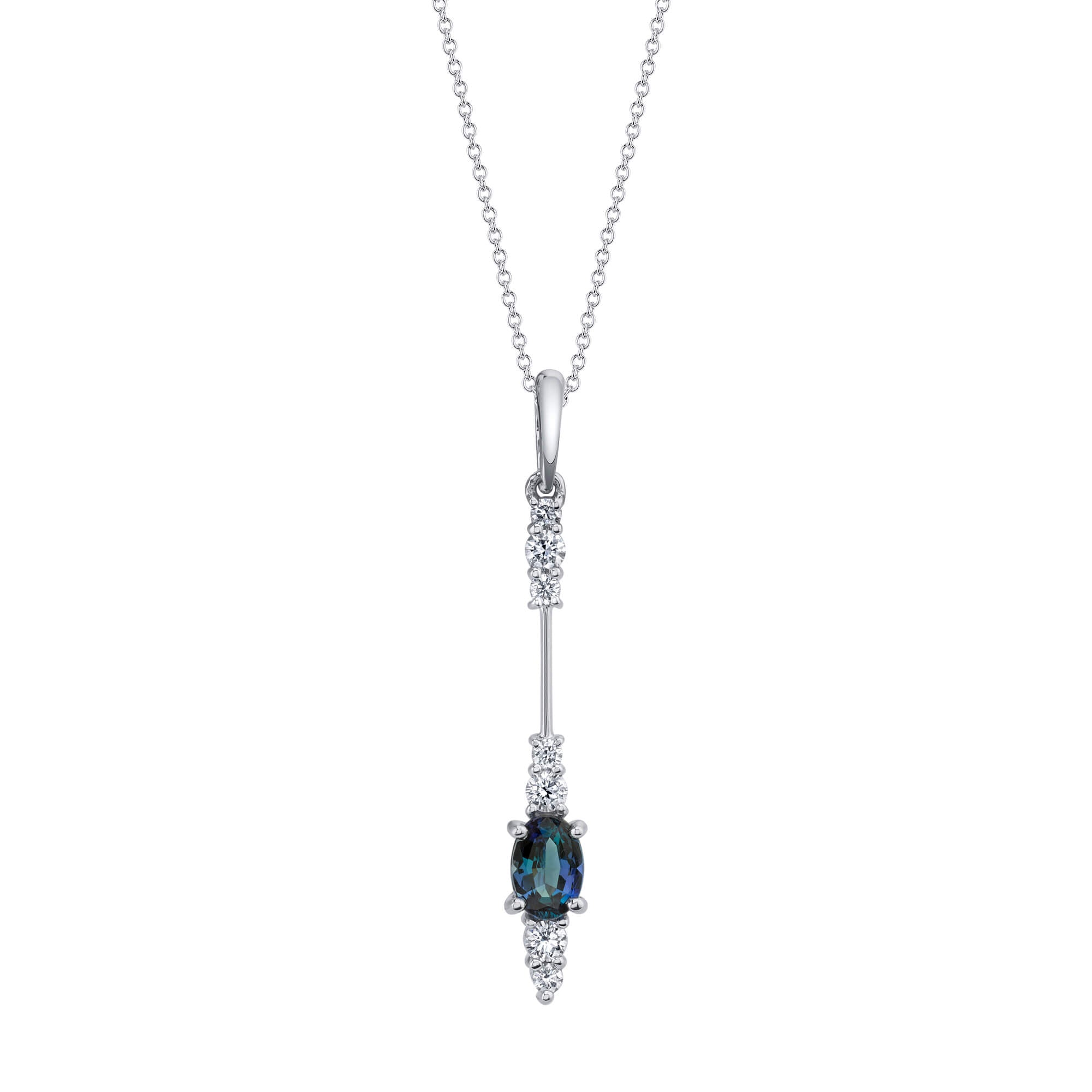 Vogue - 18K White Gold Alexandrite Pendant
