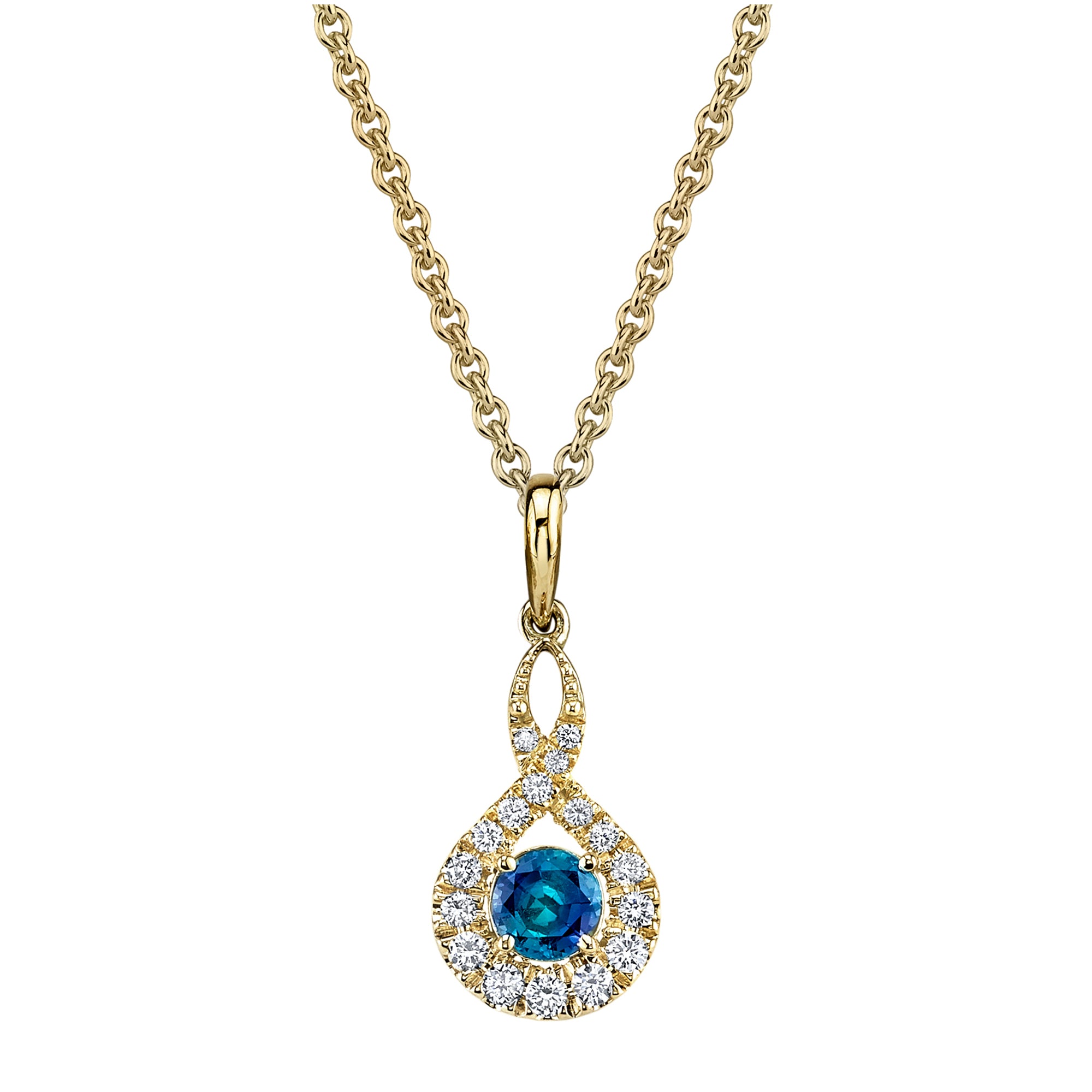 Eye in the Sky - 14K Yellow Gold Alexandrite Pendant