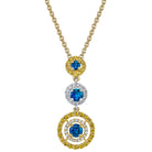 Passion Circles - 14K White Yellow Gold Alexandrite Pendant