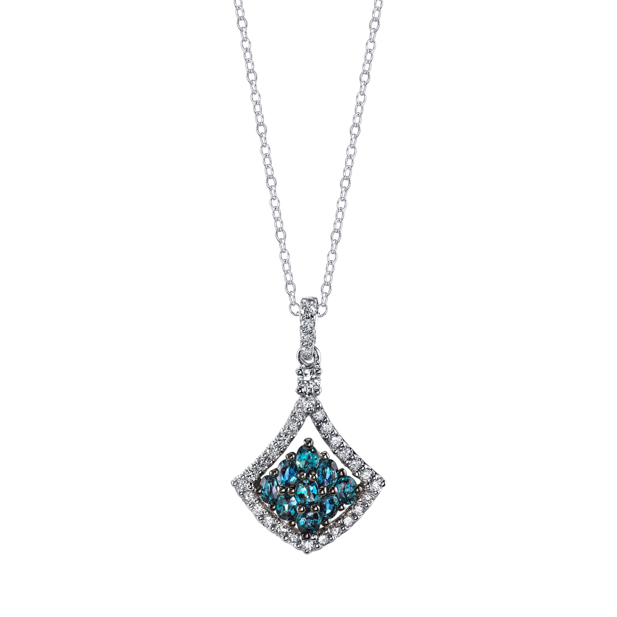 Heaven Sent - 18K White Gold Alexandrite Pendant