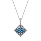 Dangling Diamond - 18K White Gold Alexandrite Pendant