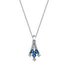 Crimson Drops - 18K White Gold Alexandrite Pendant