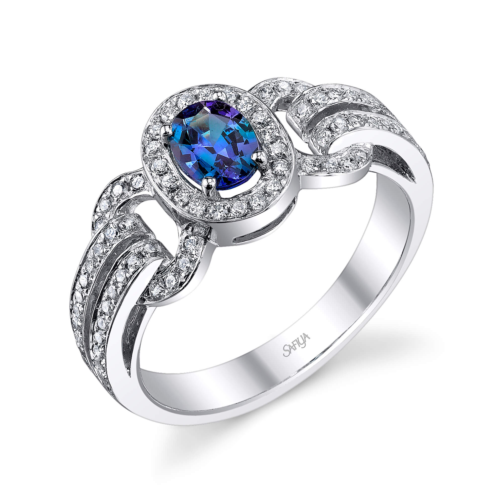 Galaxy Romance - 18K White Gold Alexandrite Ring