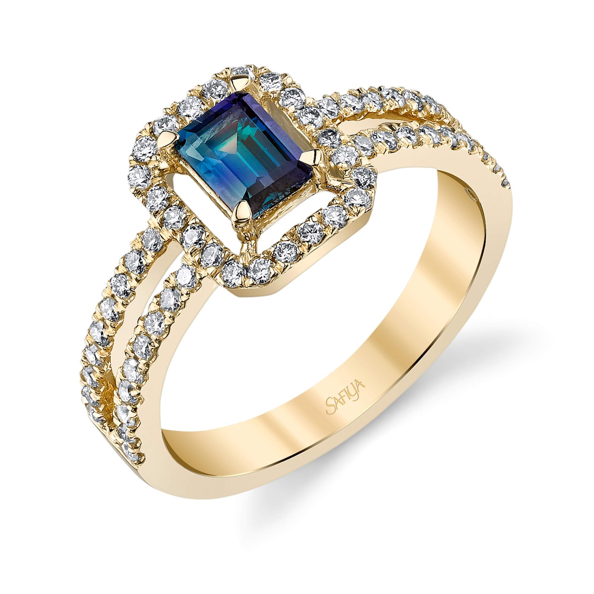 Galaxy - 14K Yellow Gold Alexandrite Ring