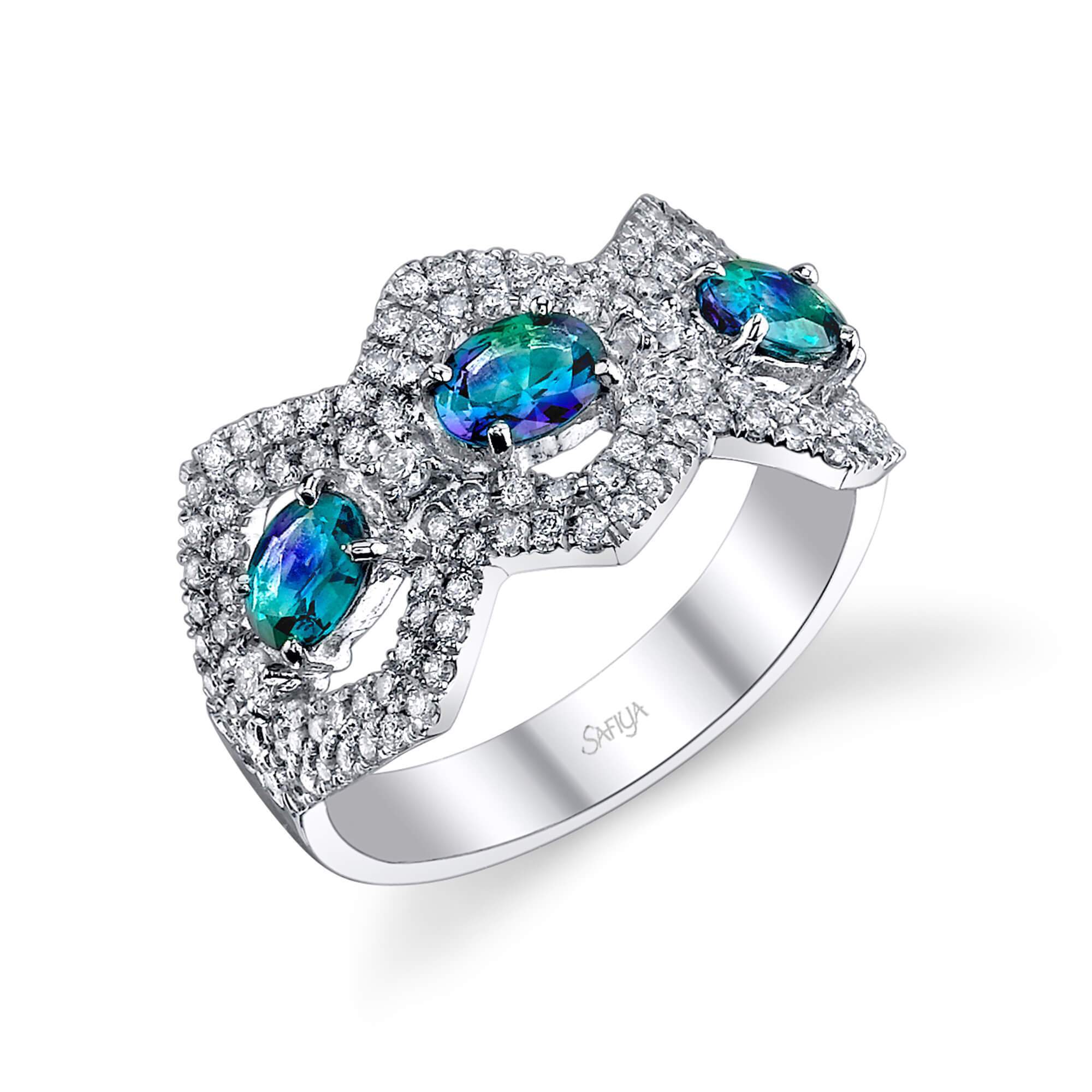 The Crown - 14K White Gold Alexandrite Ring