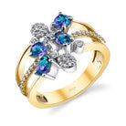 Splendor - 14K White Yellow Gold Alexandrite Ring