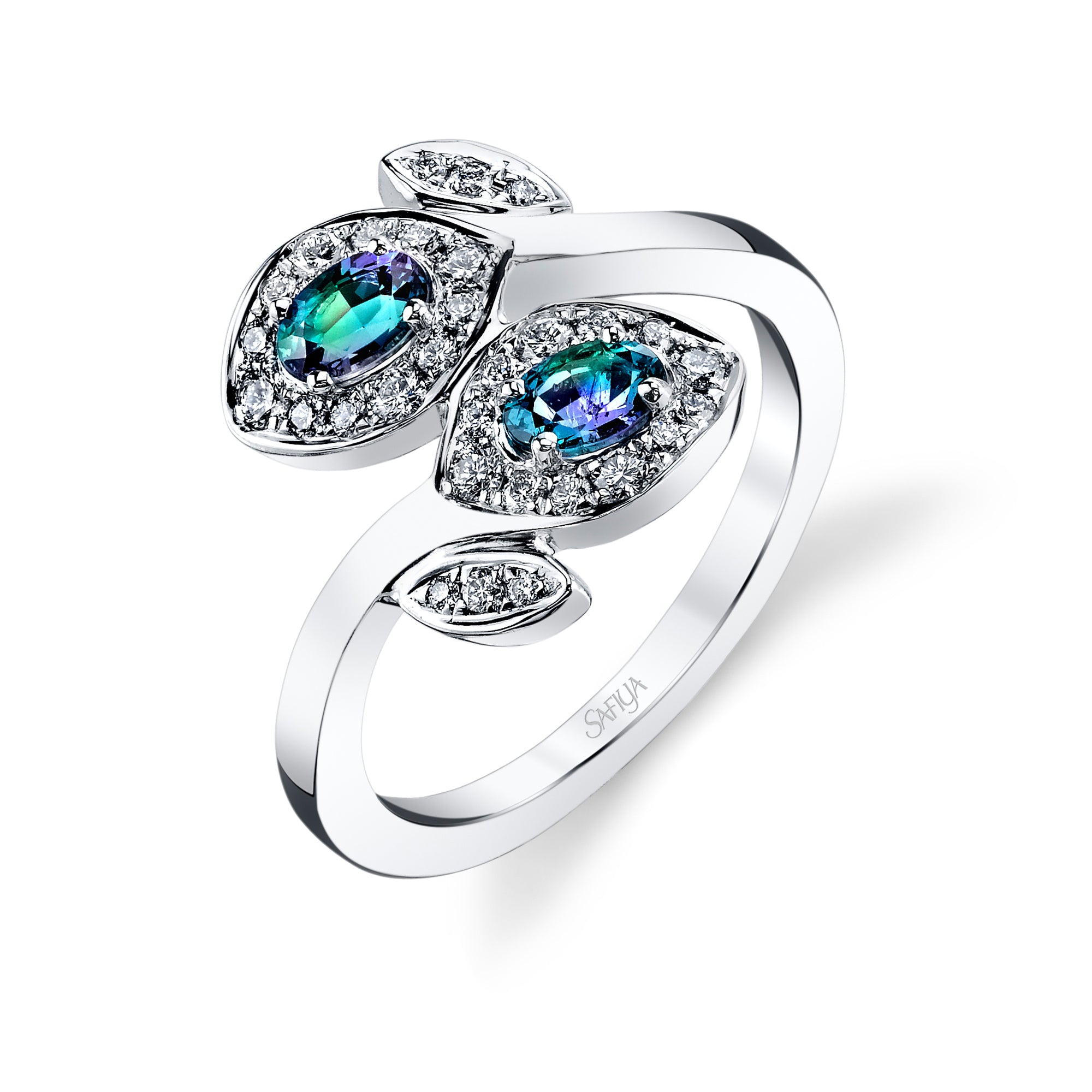 Nature's Caress - 14K White Gold Alexandrite Ring