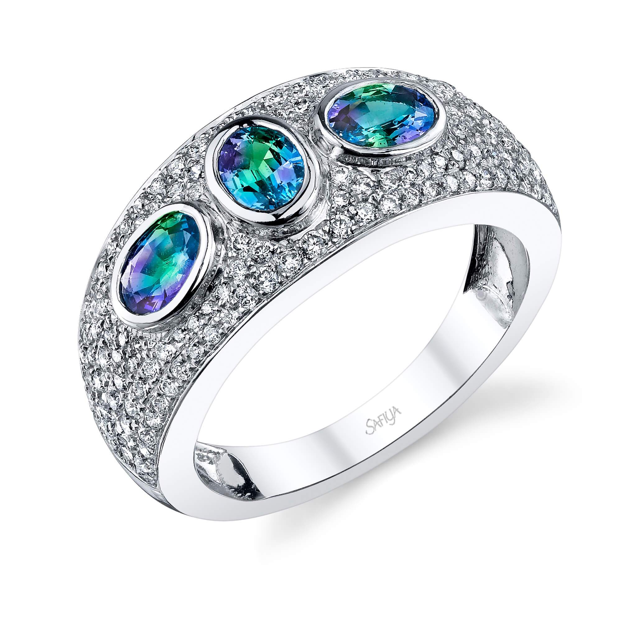 Dreamweaver - 14K White Gold Alexandrite Ring