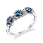 Liberty Crown - 14K White Gold Alexandrite Ring