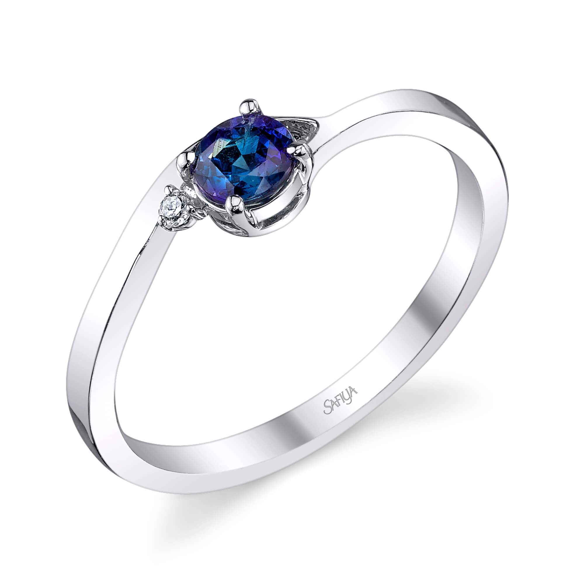 Lone Star - 14K White Gold Alexandrite Ring