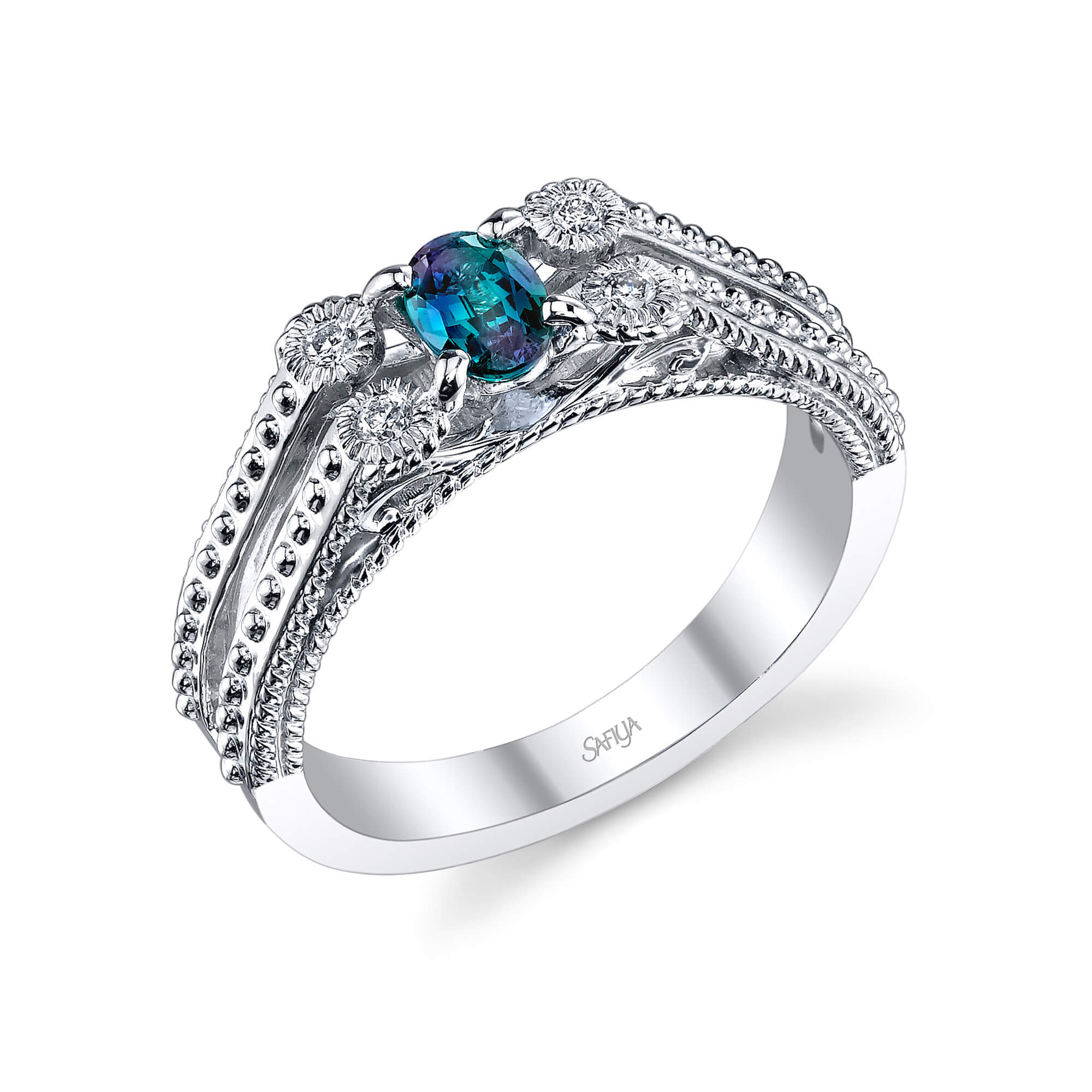 Infatuation - 14K White Gold Alexandrite Ring