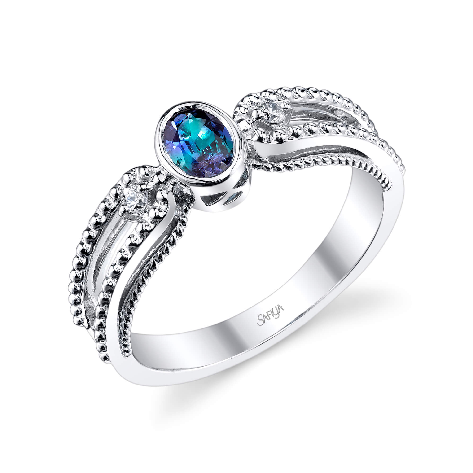 Quiet Adoration - 14K White Gold Alexandrite Ring