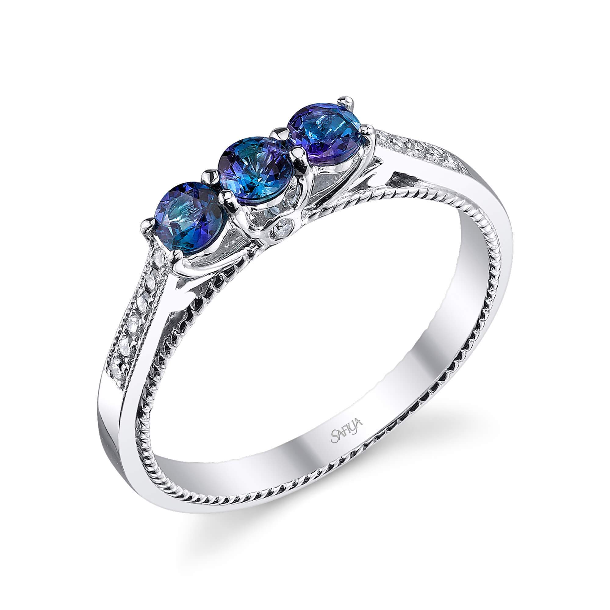 Touch of Hope - 14K White Gold Alexandrite Ring