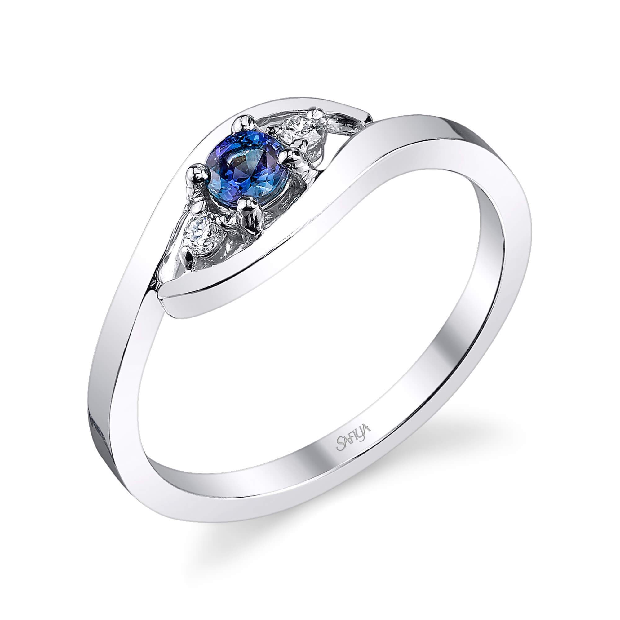 Streams of Joy - 14K White Gold Alexandrite Ring