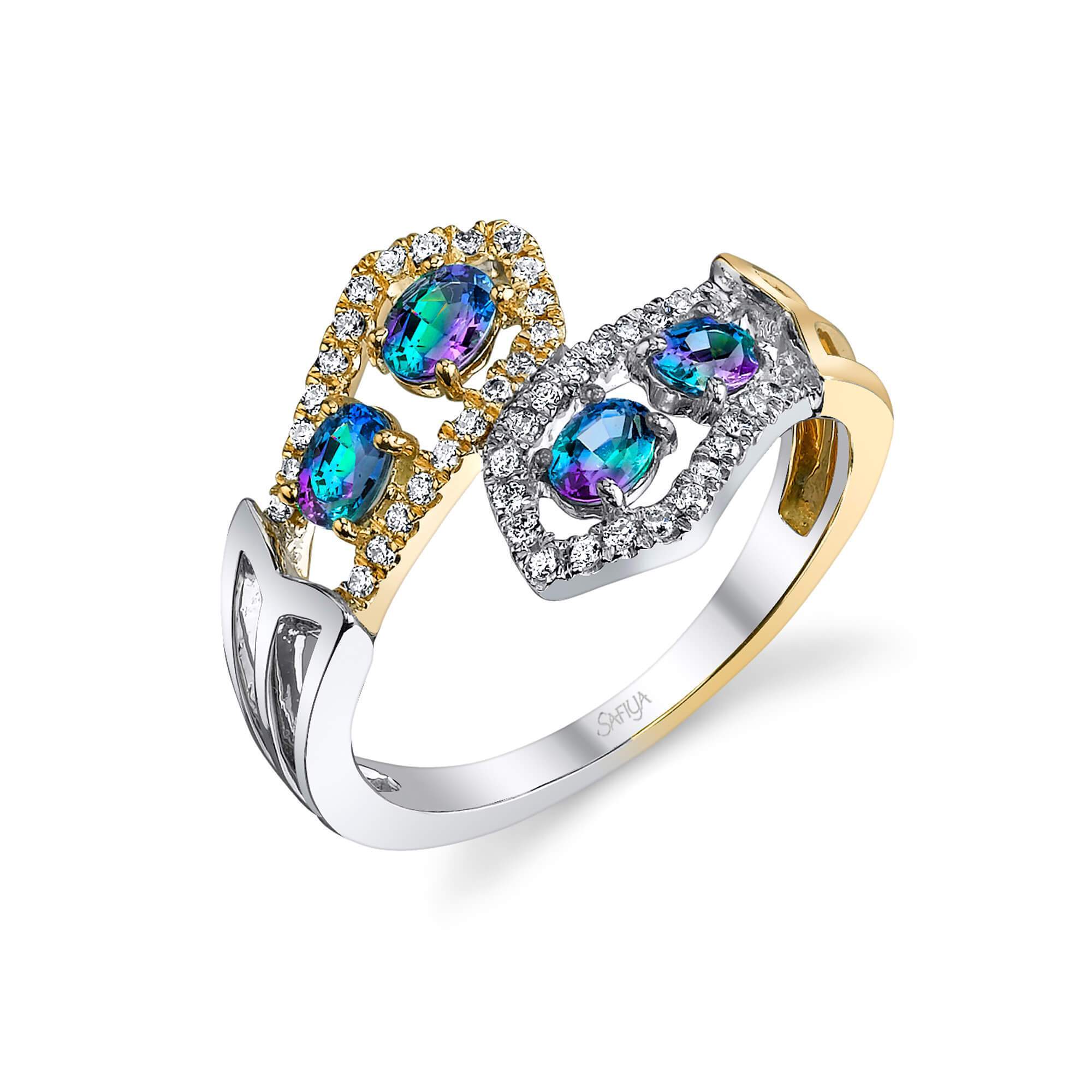 Royal Companion - 14K White Yellow Gold Alexandrite Ring