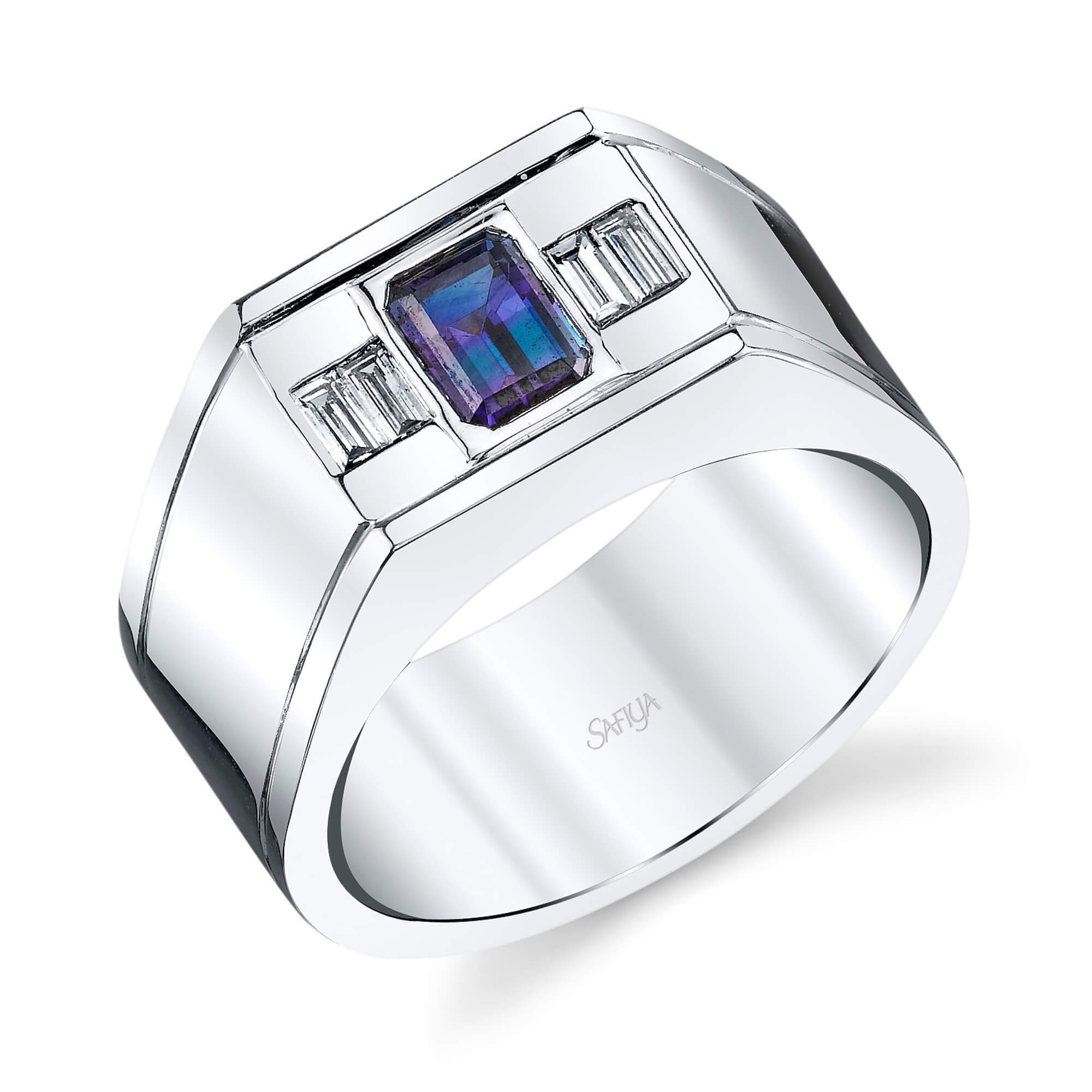 Royal Champion - 14K White Gold Alexandrite Ring