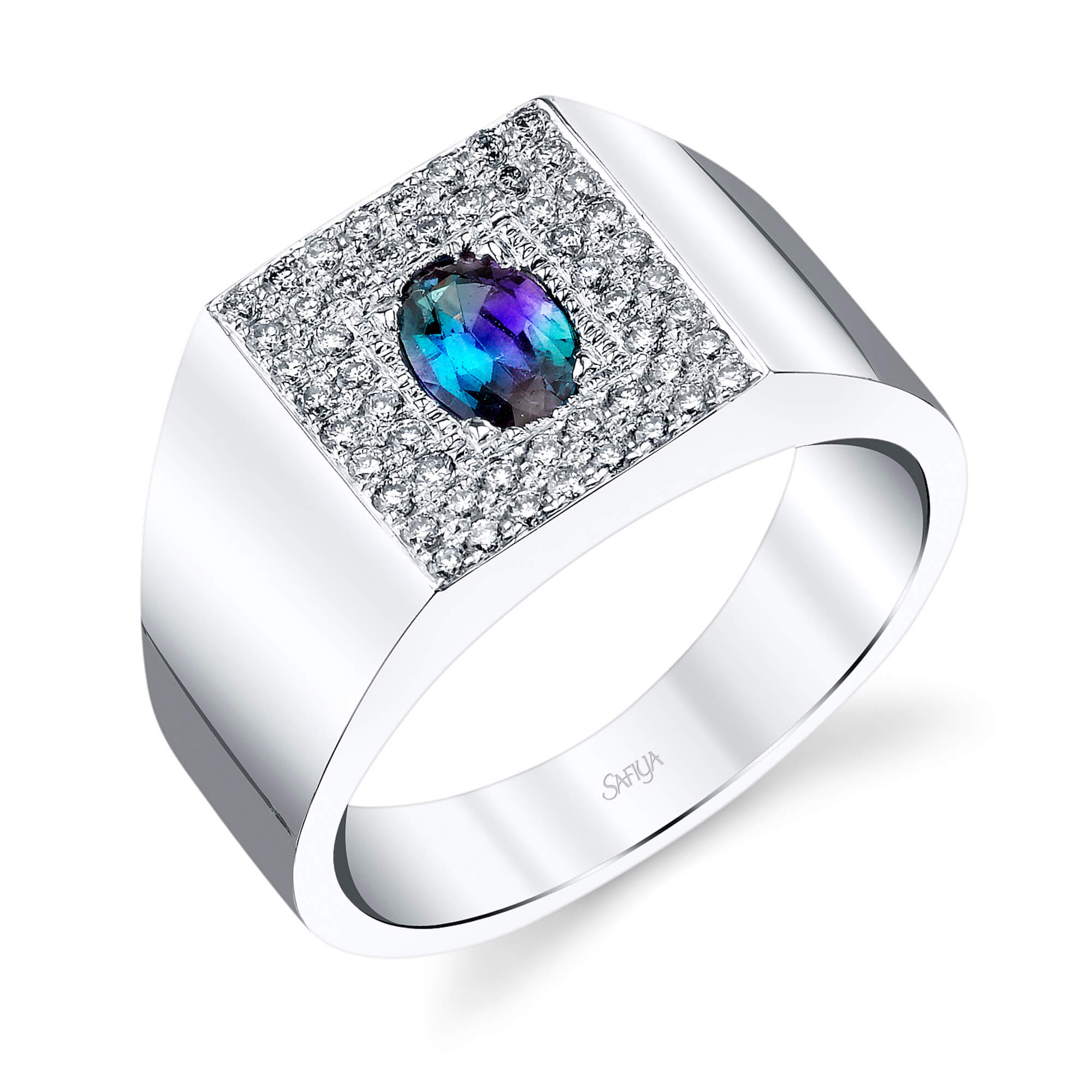 Intrepid - 14K White Gold Alexandrite Ring