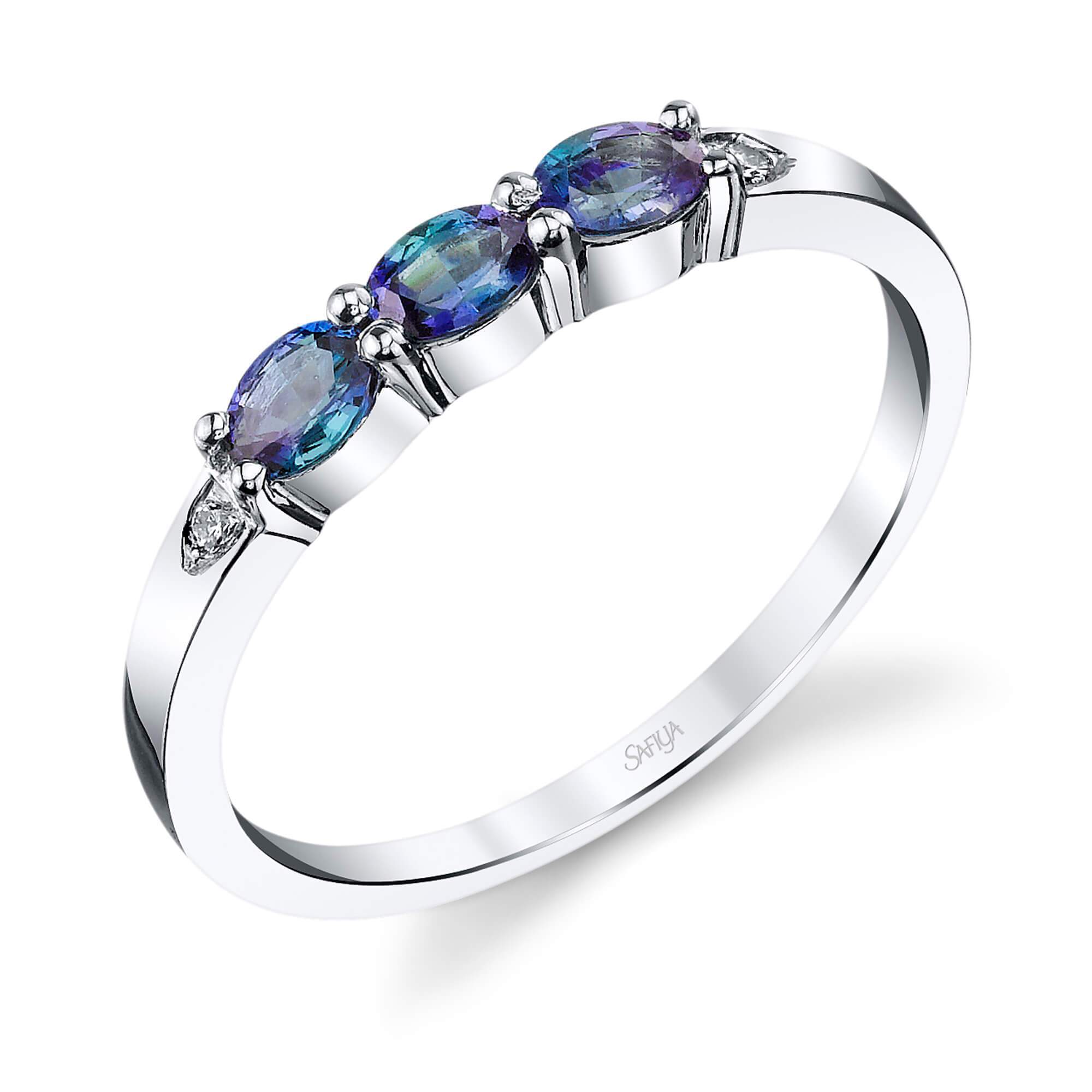 Treasured Array - 18K White Gold Alexandrite Ring
