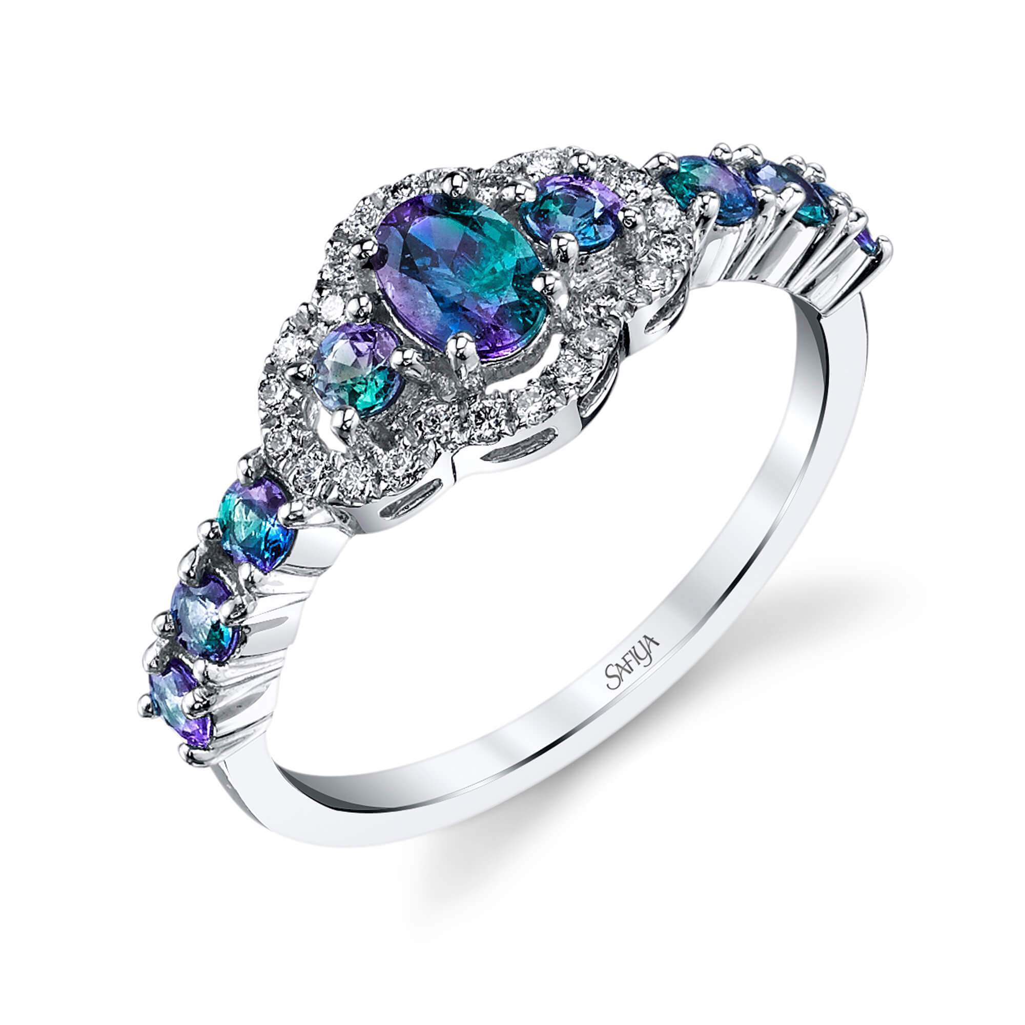 Triumphant - 18K White Gold Alexandrite Ring