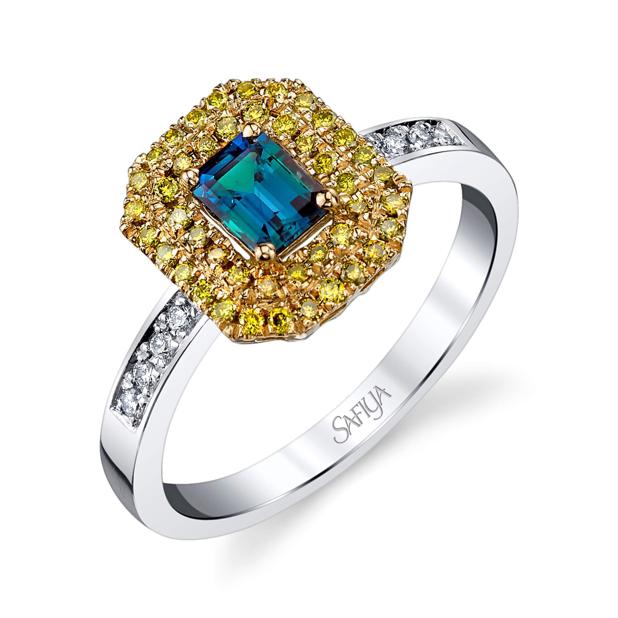 True Galaxy - 14K White Yellow Gold Alexandrite Ring