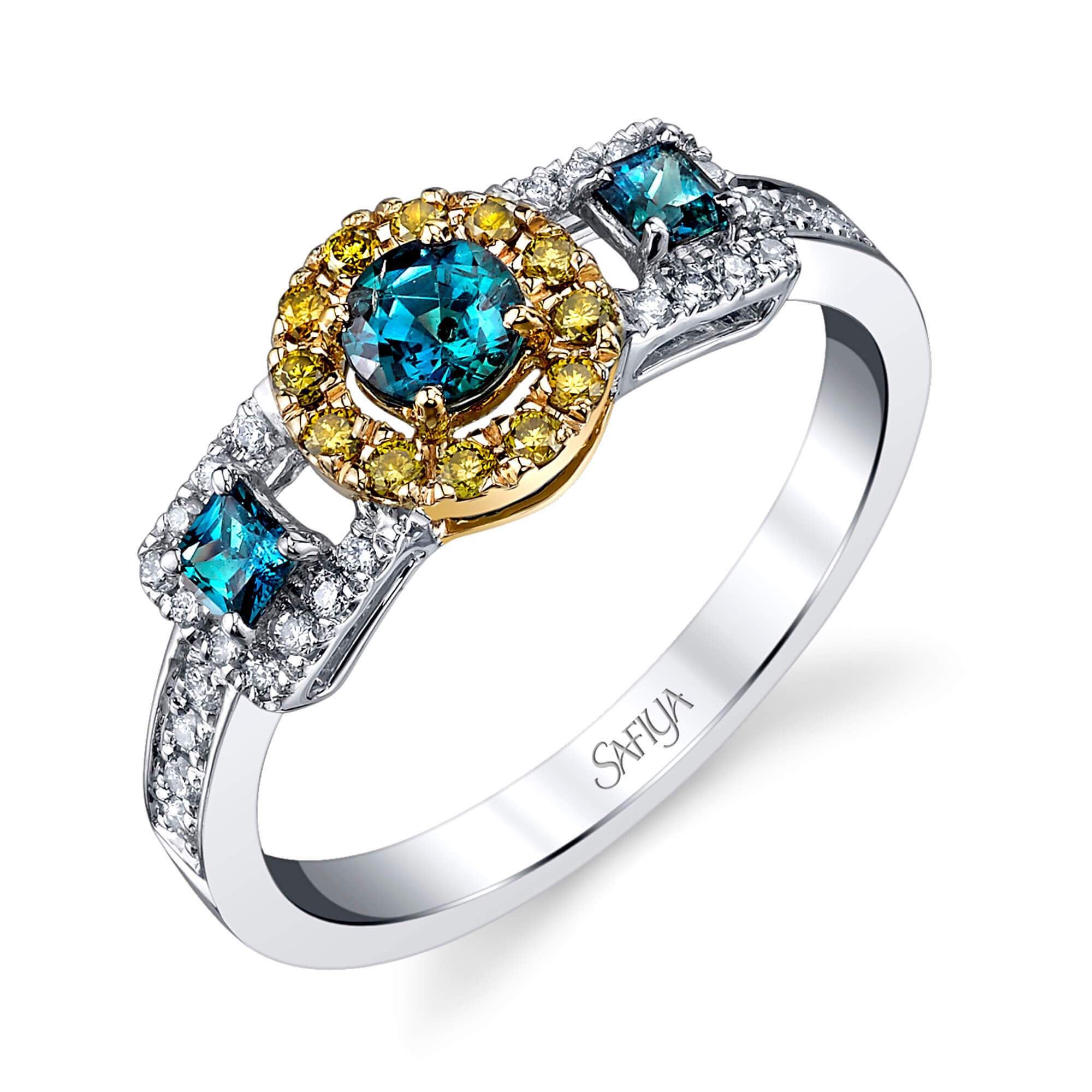 Forsaken Trinity - 14K White Yellow Gold Alexandrite Ring