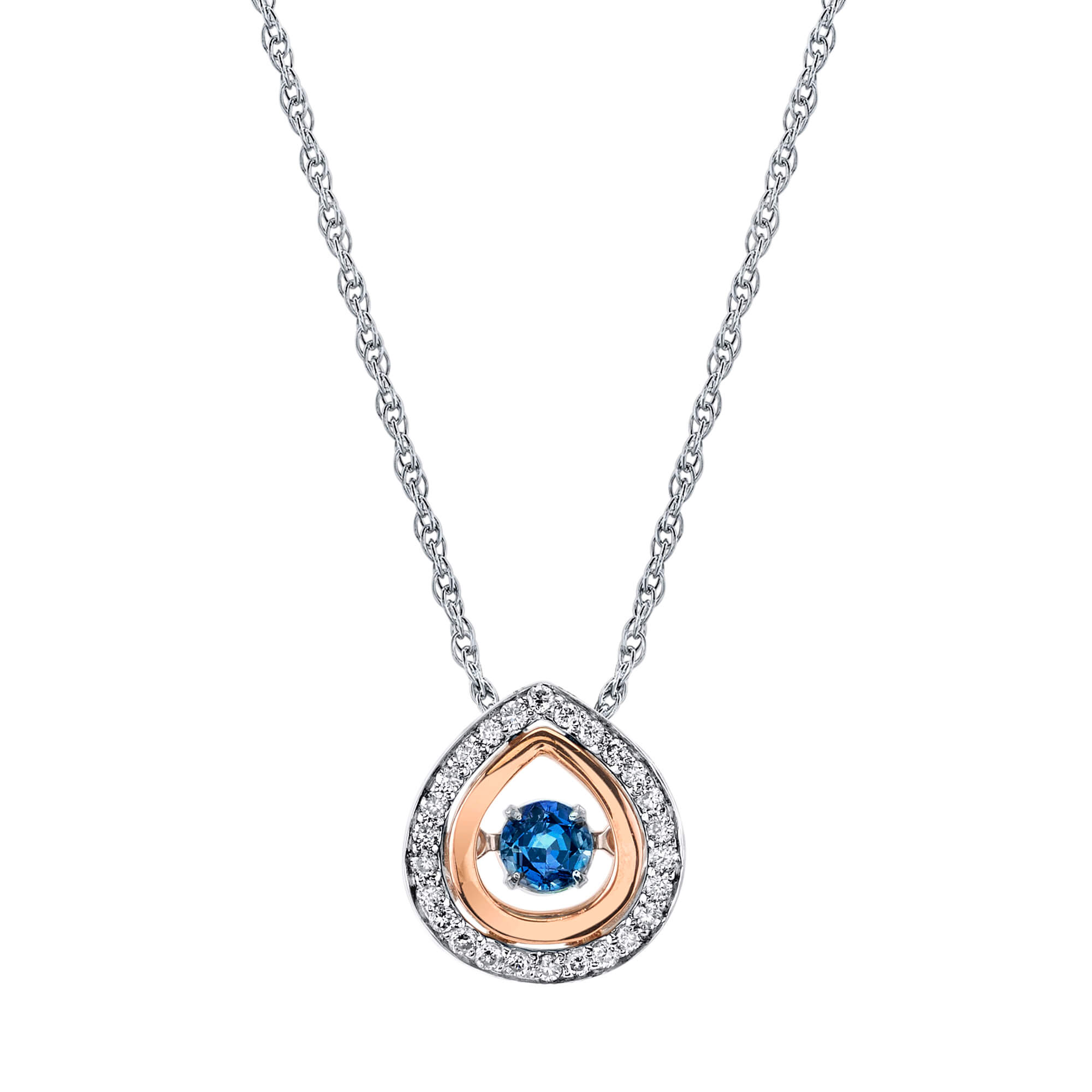 Contemporary - 14K White Rose Gold Alexandrite Pendant