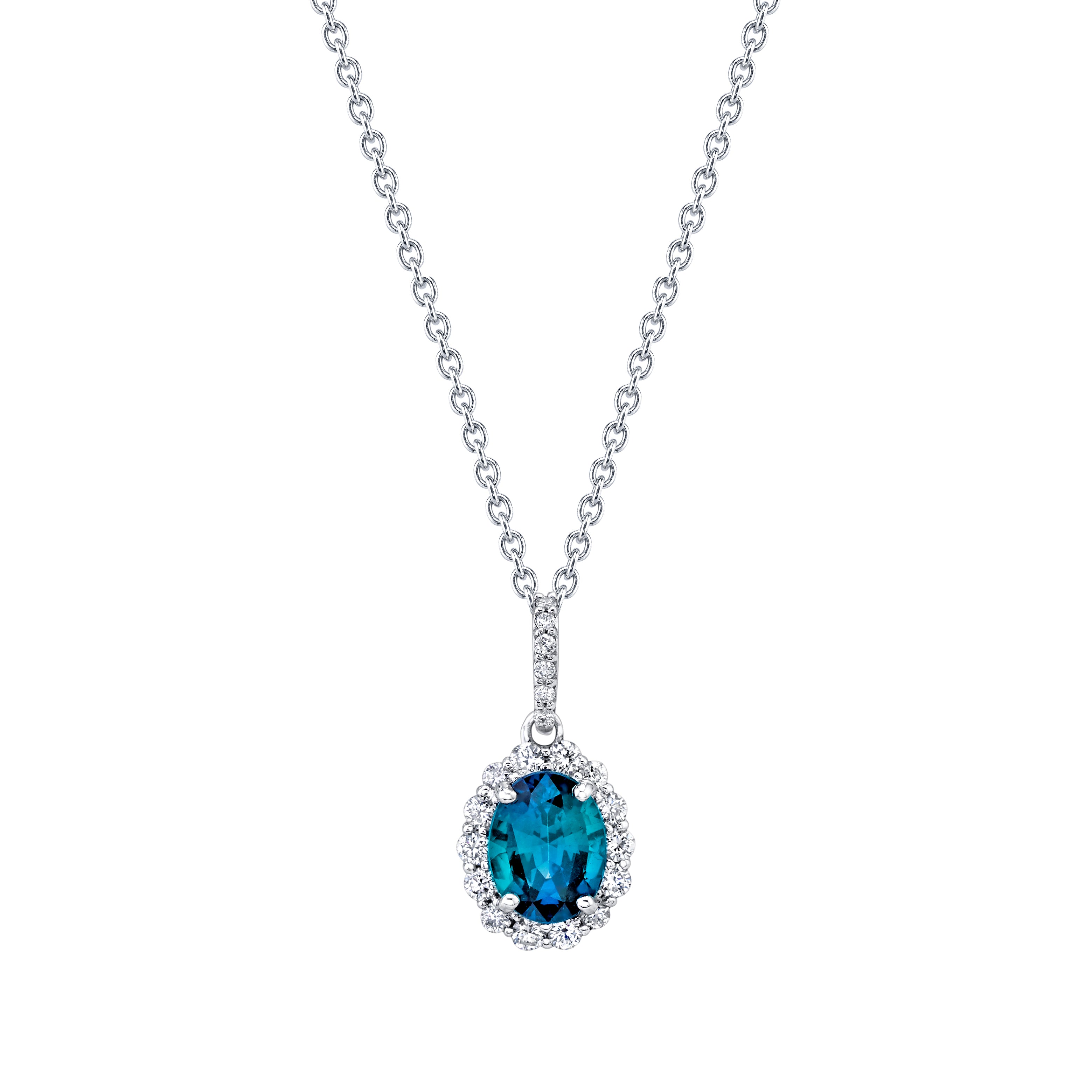Divinity (Custom) - 18K White Gold Alexandrite Pendant