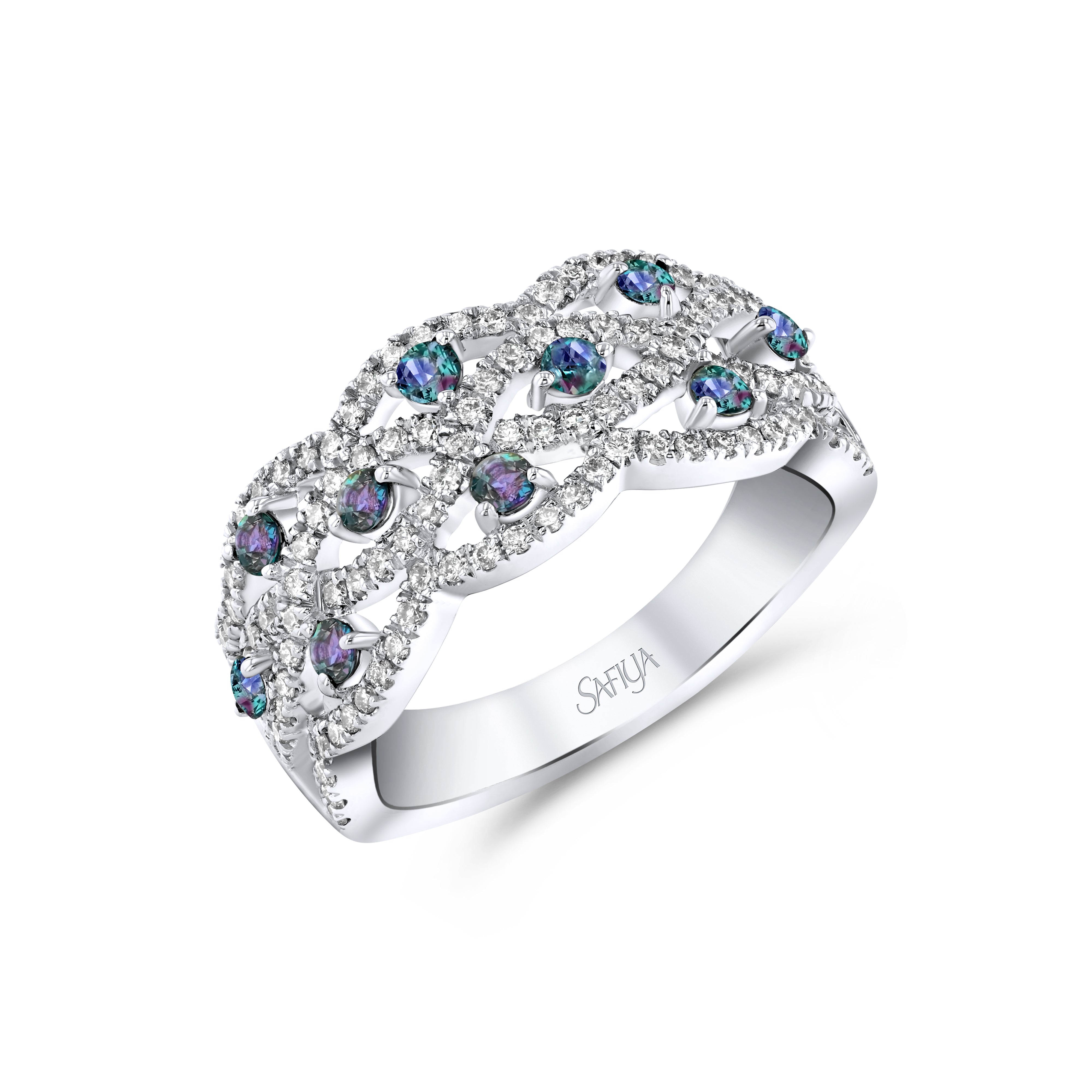 Starry Night - 18K White Gold Natural Alexandrite Ring – Safiya