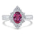 Lady Luck - 14K White Gold Natural Alexandrite Ring