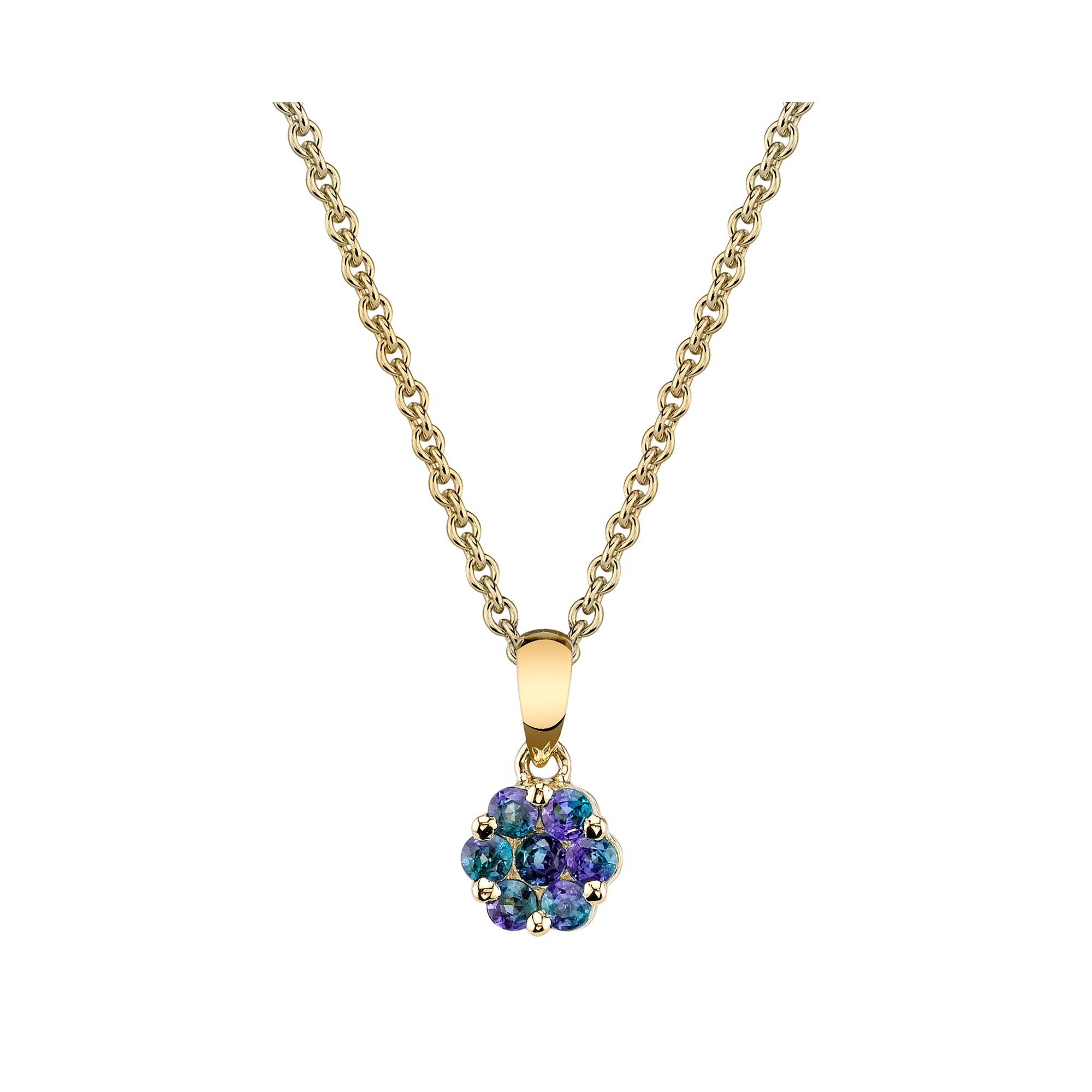 Precious Bloom - 18K White Gold Alexandrite Pendant