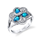 Crimson Rose - 14K White Gold Alexandrite Ring