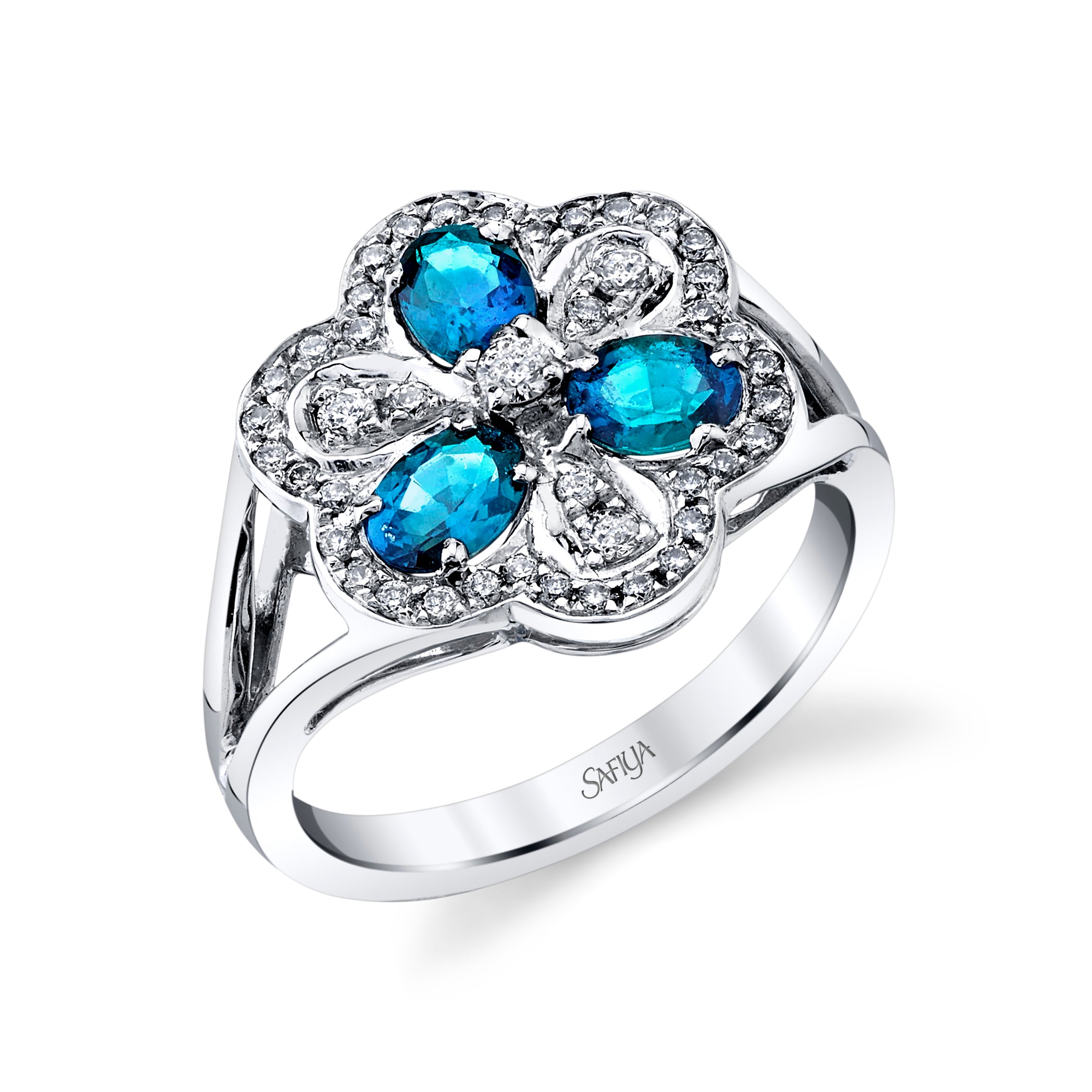 Crimson Rose - 14K White Gold Alexandrite Ring