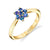 Adorned Petals - 14K Yellow Gold Alexandrite Ring