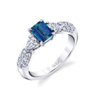 Emerald Love - Platinum Alexandrite Ring