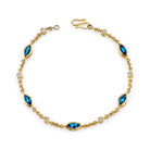 Bright Eyes - 14K Yellow Gold Alexandrite Bracelet