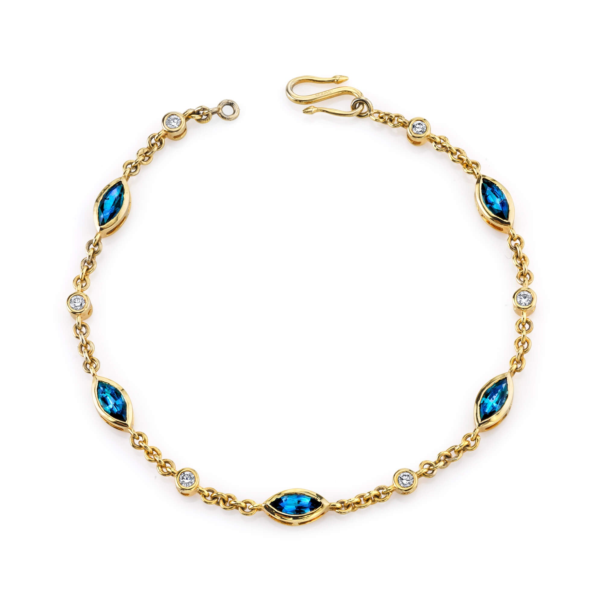 Bright Eyes - 14K Yellow Gold Alexandrite Bracelet