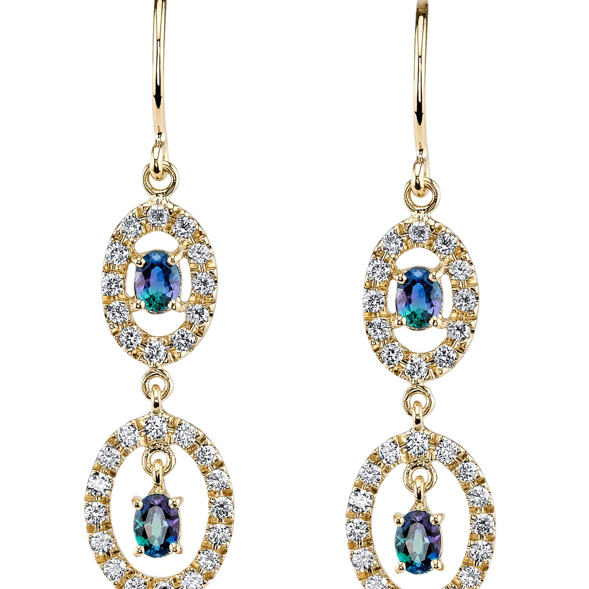 Morning Stars - 14K Yellow Gold Alexandrite Earring