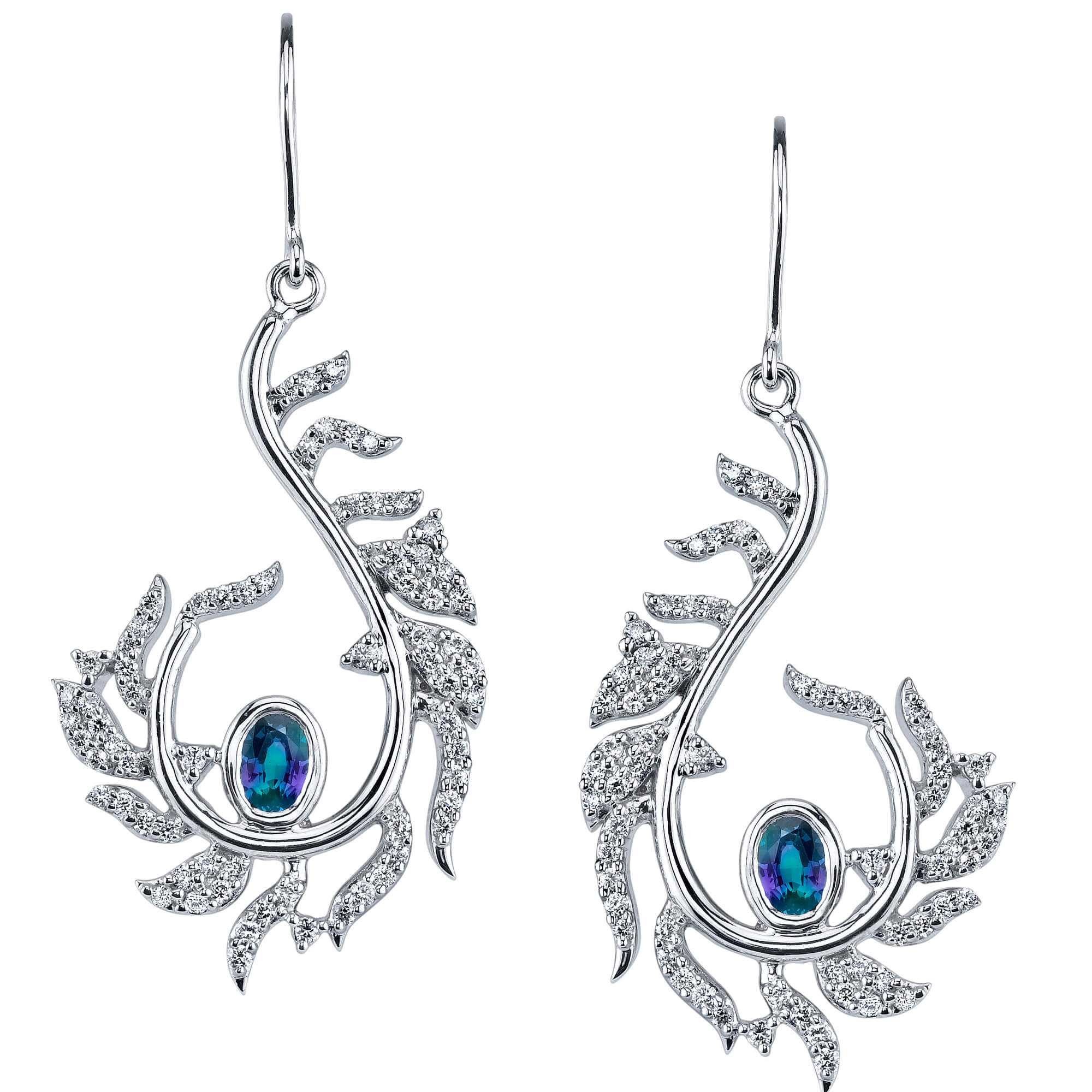 Legacy - 14K White Gold Alexandrite Earring