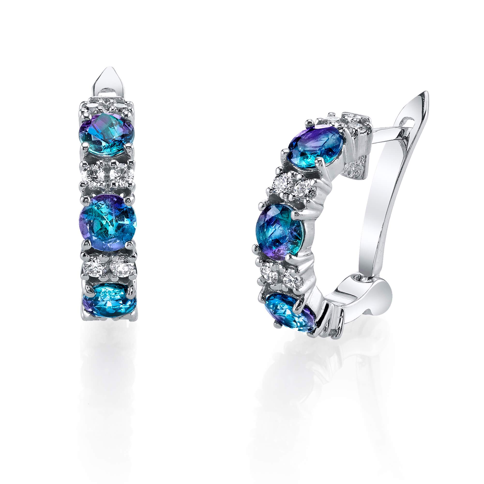 Enchanted Moment - 14K White Gold Alexandrite Earring