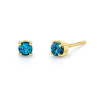 Princess Studs - 18K Yellow Gold Alexandrite Earring