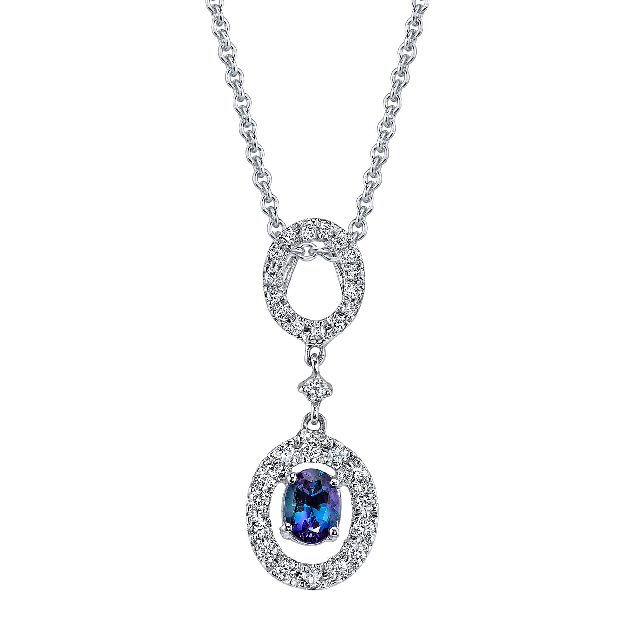 Heirloom - 14K White Gold Alexandrite Pendant