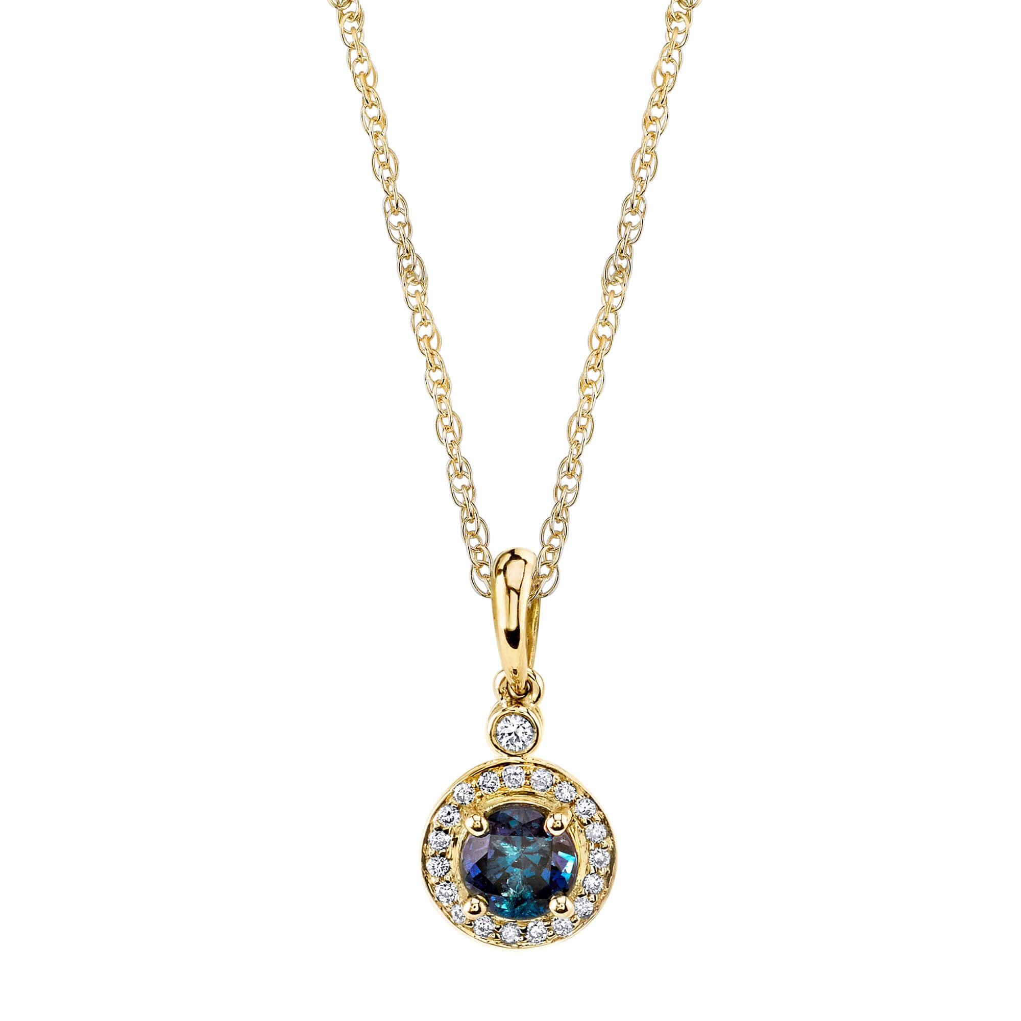 Allure - 14K Yellow Gold Alexandrite Pendant