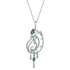 Dolphin - 14K White Gold Alexandrite Pendant