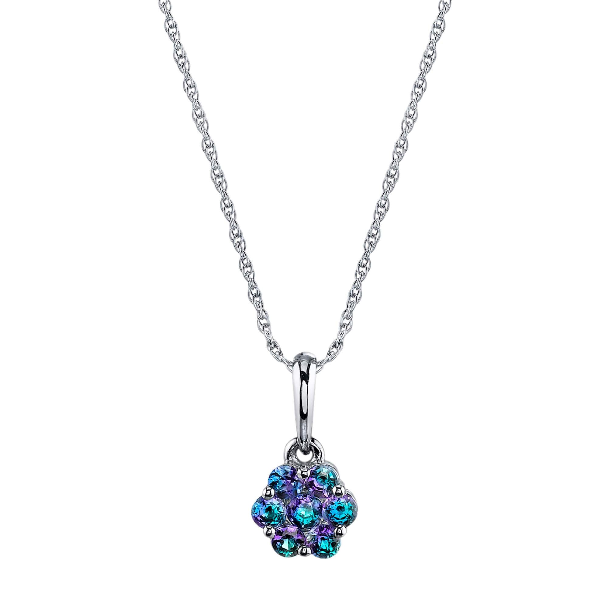 Precious Bloom - 18K White Gold Alexandrite Pendant