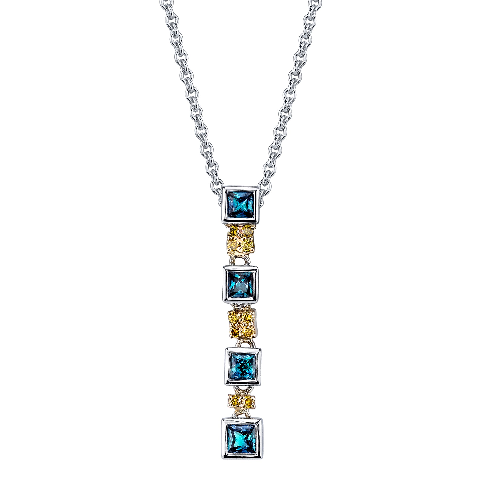 Soul Mate - 14K White Yellow Gold Alexandrite Pendant